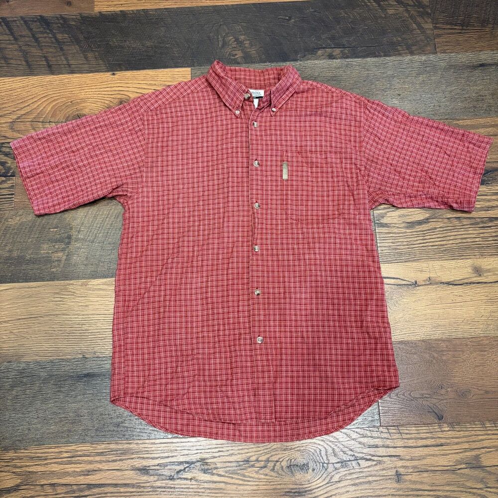 Red Columbia Button-Up Shirt